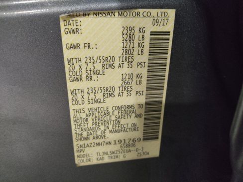 Used 2017 Nissan Murano Platinum w/ Platinum Technology Package image 33