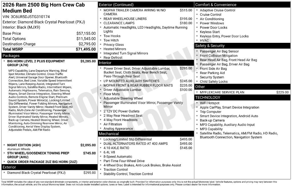 New 2026 RAM 2500 Big Horn AWD/4WD image 6