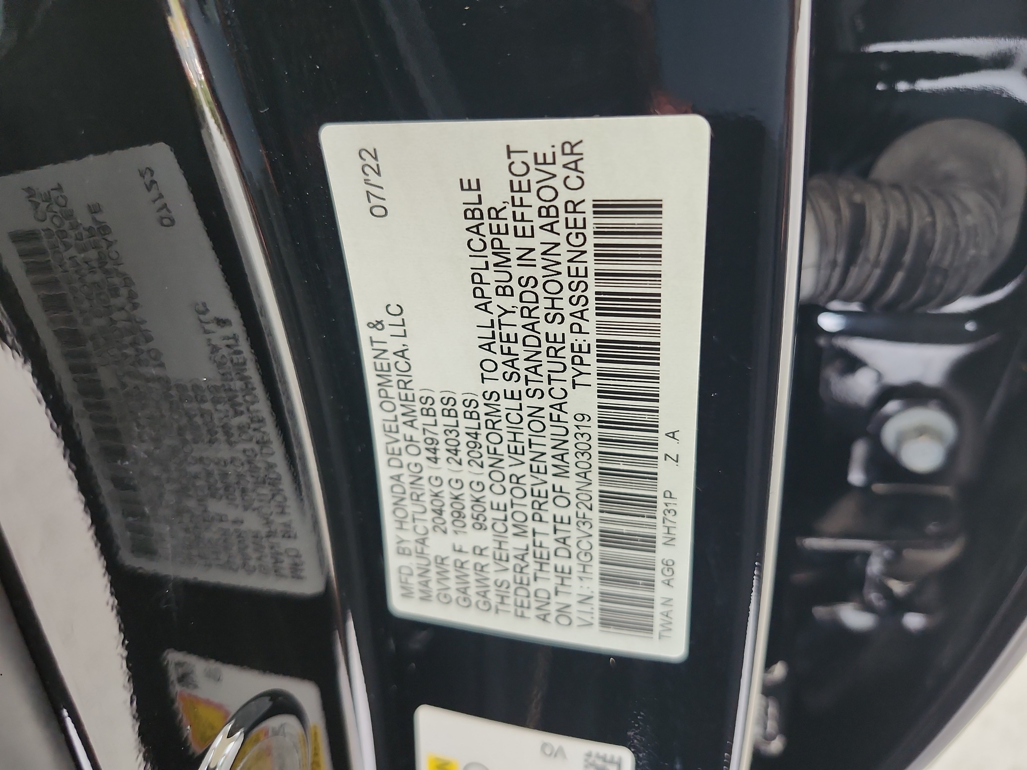 Certified 2022 Honda Accord Sport image 24
