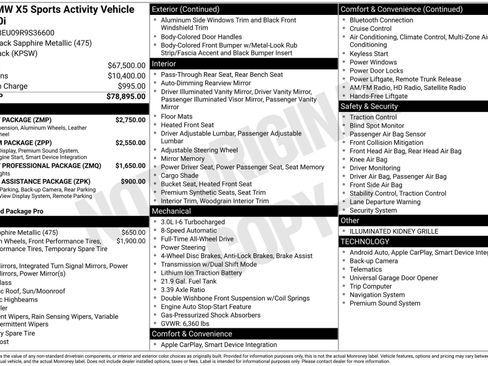 Used 2024 BMW X5 xDrive40i w/ M Sport Package AWD/4WD image 36