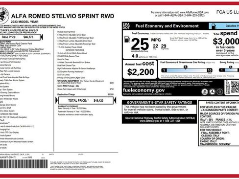 Used 2023 Alfa Romeo Stelvio Sprint image 3
