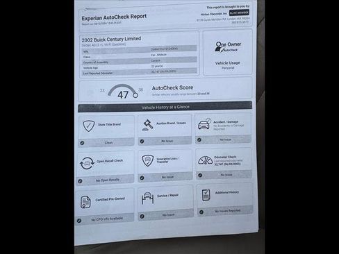 Used 2002 Buick Century Limited w/ Limited Edition Pkg image 13