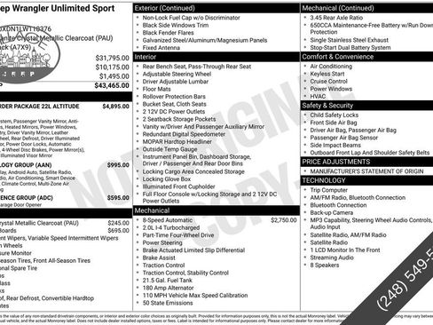 Used 2020 Jeep Wrangler Unlimited Sport image 2