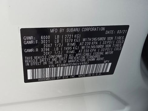 Certified 2021 Subaru Ascent Touring image 38