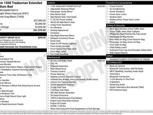 Used 2022 RAM 1500 Tradesman w/ Level 1 Safety Group RWD image 42