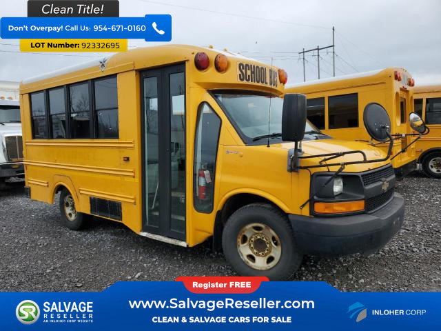 Used 2012 Chevrolet Express 3500 w/ School Bus Package RWD image 1