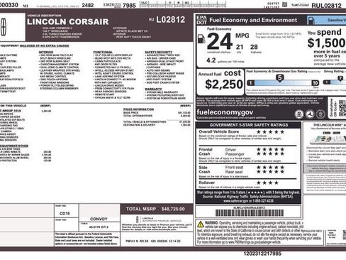 Used 2024 Lincoln Corsair AWD w/ Equipment Group 101A image 37