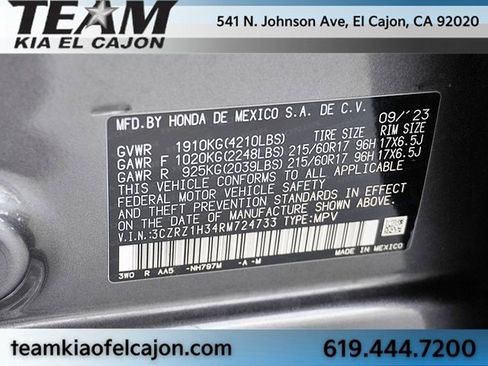 Used 2024 Honda HR-V LX image 33