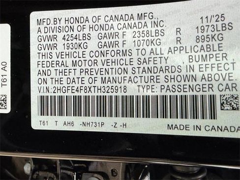 New 2026 Honda Civic Sport Touring image 16