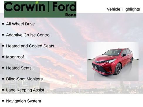 Used 2025 Toyota Sienna XSE w/ XSE Premium Package AWD/4WD image 8
