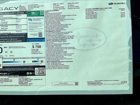 New 2025 Subaru Legacy Limited image 20