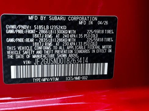 New 2026 Subaru Crosstrek 2.5i Limited AWD/4WD image 21