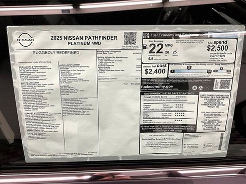 New 2025 Nissan Pathfinder Platinum w/ Cargo Package image 40