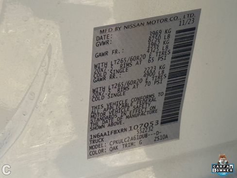 Used 2024 Nissan Titan SV w/ SV Convenience Package AWD/4WD image 22