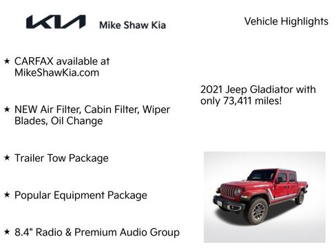Used 2021 Jeep Gladiator Overland w/ Popular Equipment Package AWD/4WD image 8