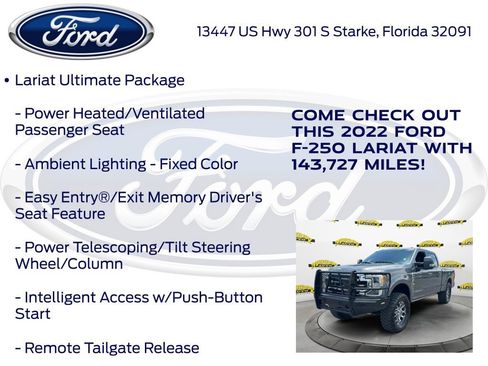 Certified 2022 Ford F250 Lariat w/ Lariat Ultimate Package AWD/4WD image 27