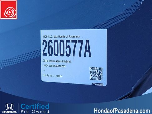 Certified 2018 Honda Accord Hybrid image 33