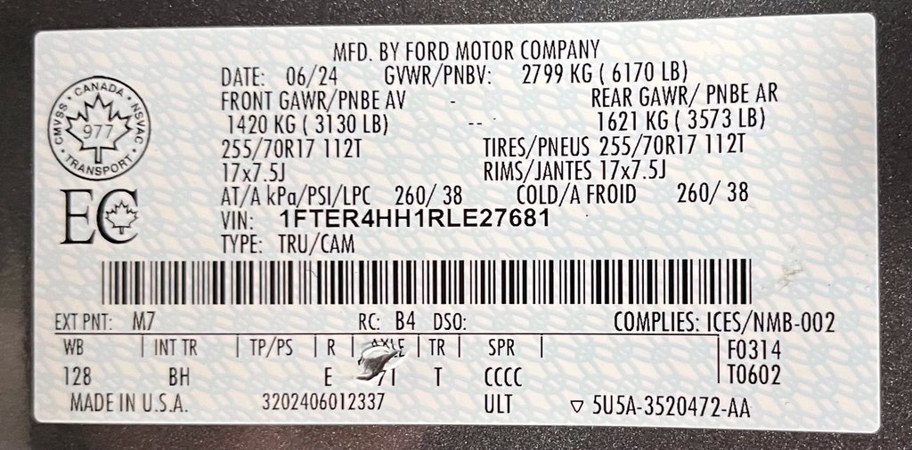 Used 2024 Ford Ranger XLT w/ Equipment Group 301A Mid AWD/4WD image 59