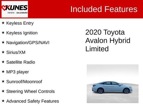 Used 2020 Toyota Avalon Limited w/ Advanced Safety Package FWD image 3