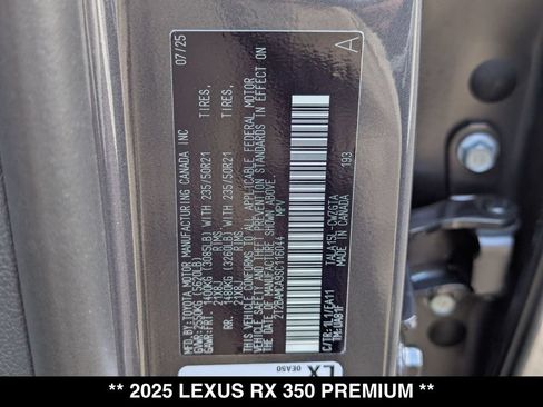 Used 2025 Lexus RX 350 Premium w/ Convenience Package AWD/4WD image 21