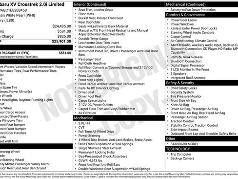 Used 2014 Subaru Crosstrek 2.0i Limited w/ Popular Package #1 image 10