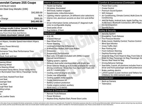 Used 2020 Chevrolet Camaro SS image 35