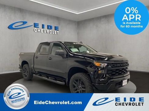 New 2026 Chevrolet Silverado 1500 Custom w/ Turbomax Blackout Package AWD/4WD image 1