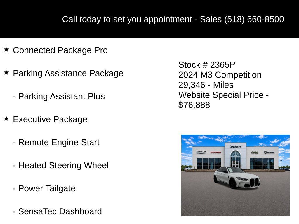 Used 2024 BMW M3 Competition w/ Executive Package RWD image 5