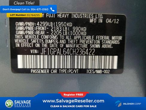 Used 2012 Subaru Impreza 2.0i Sport Premium image 16