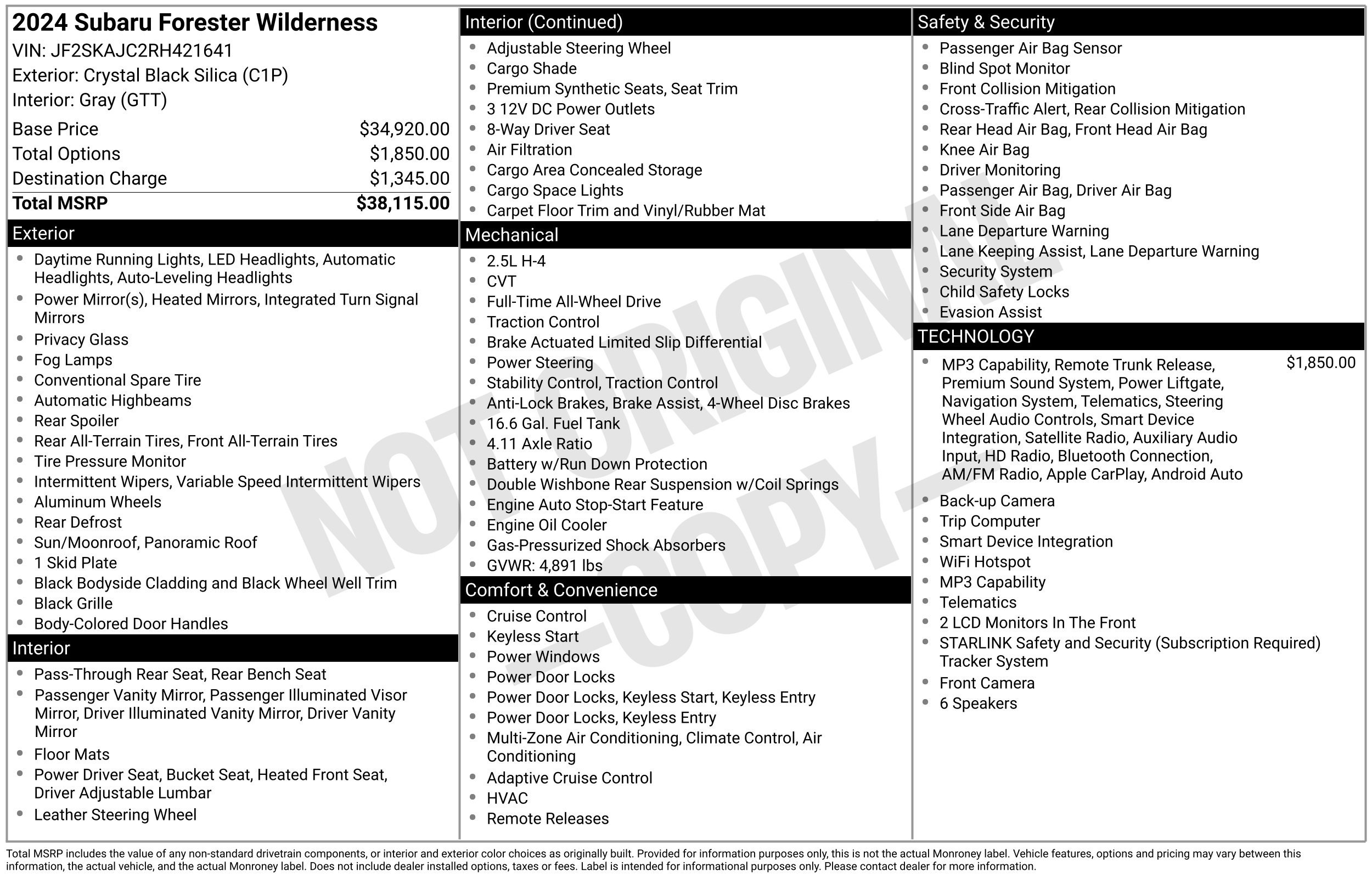 Used 2024 Subaru Forester Wilderness AWD/4WD image 3