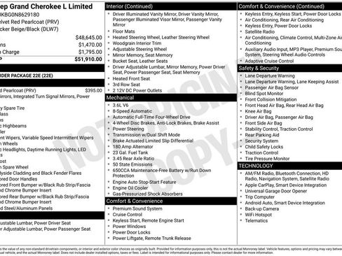 Used 2022 Jeep Grand Cherokee L Limited AWD/4WD image 6