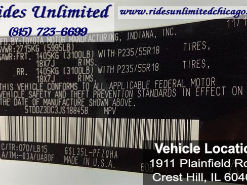 Used 2018 Toyota Sienna Limited Premium w/ Carpet Mat Package AWD/4WD image 29