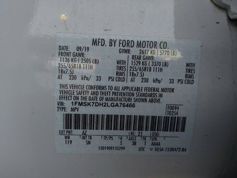Used 2020 Ford Explorer XLT w/ Equipment Group 202A RWD image 33