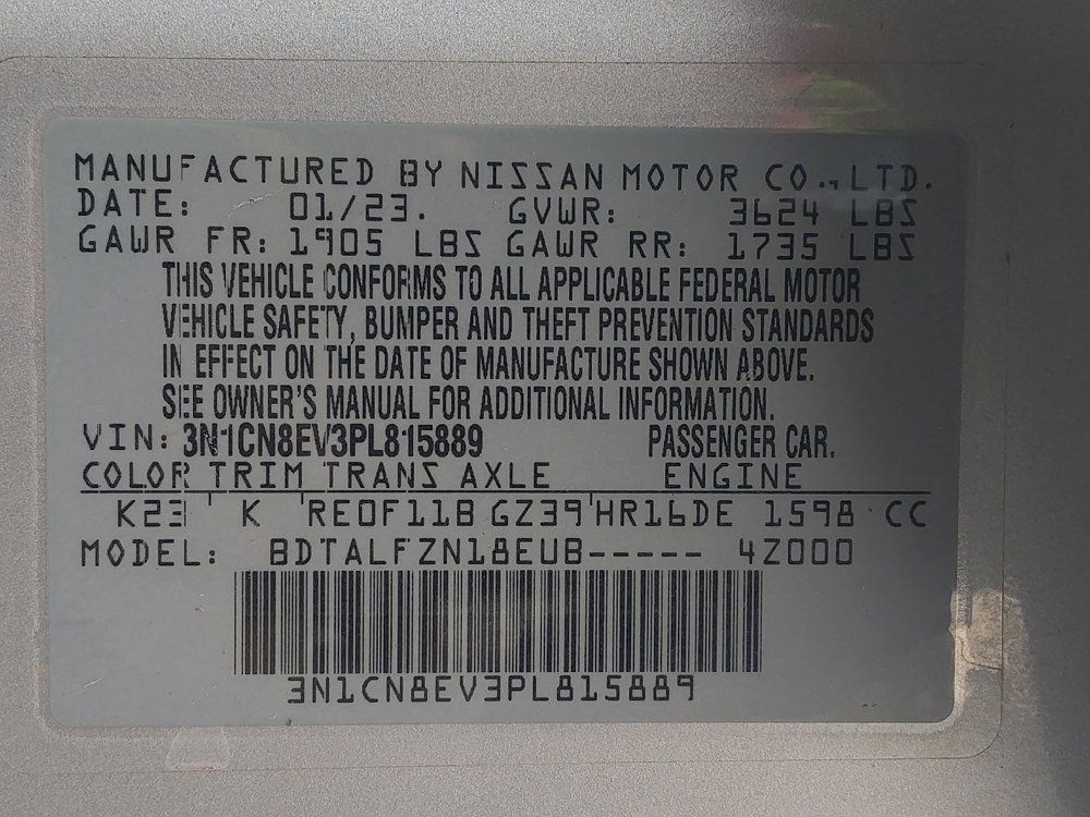 Used 2023 Nissan Versa SV FWD image 33