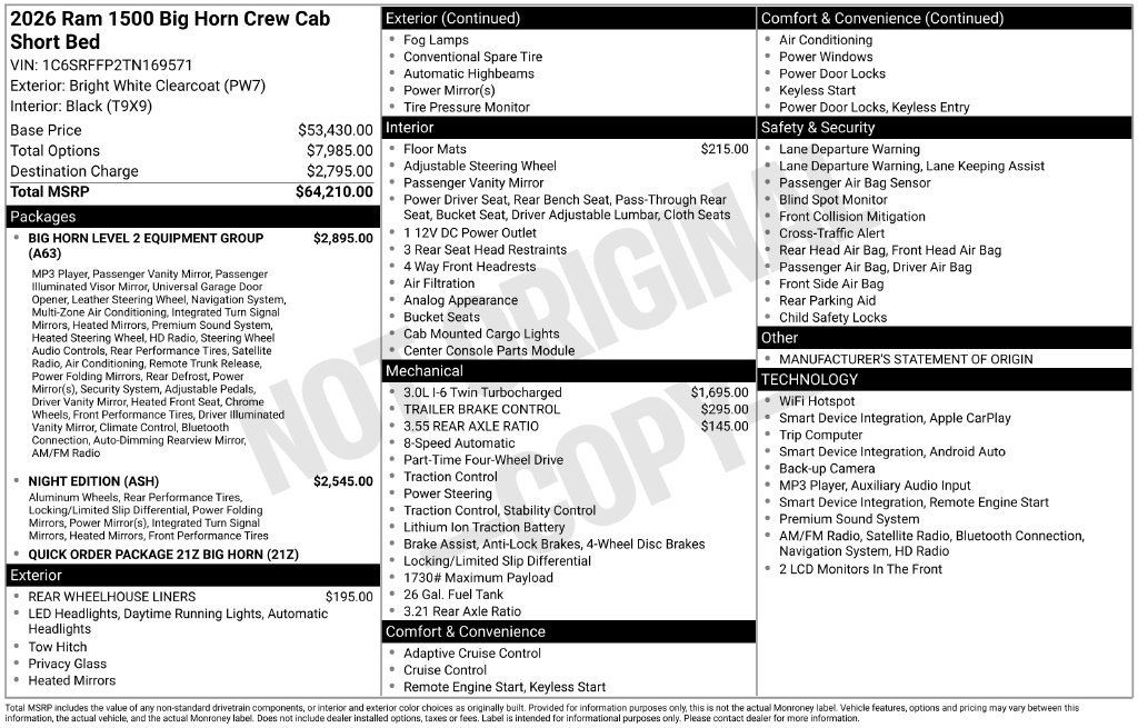 Used 2026 RAM 1500 Big Horn AWD/4WD image 33