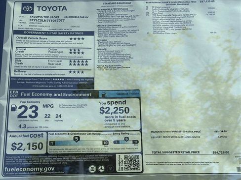 New 2026 Toyota Tacoma TRD Sport AWD/4WD image 24