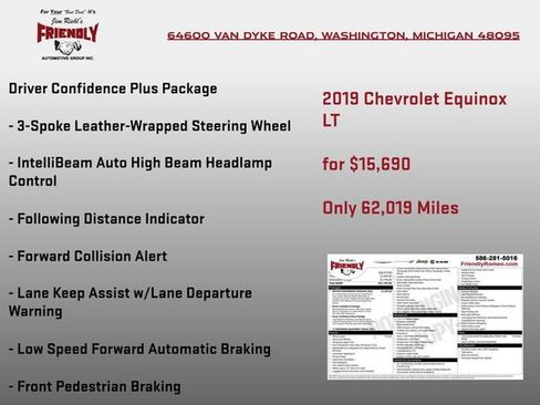 Used 2019 Chevrolet Equinox LT w/ Driver Convenience Package FWD image 4