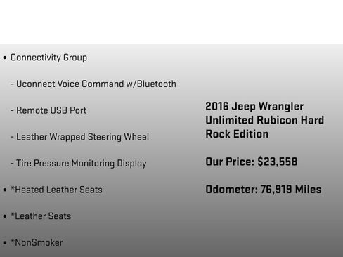 Used 2016 Jeep Wrangler Unlimited Rubicon AWD/4WD image 24