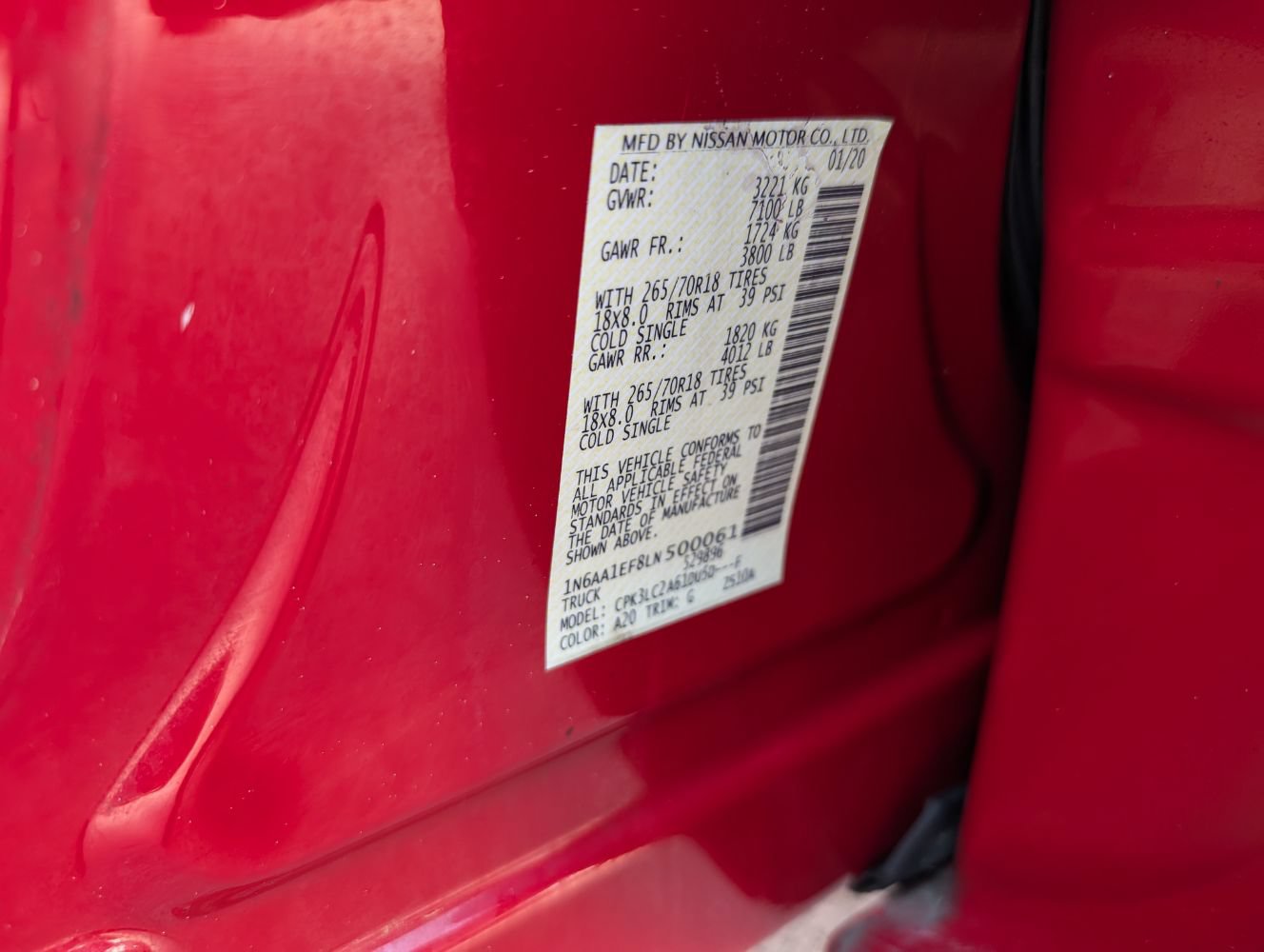 Used 2020 Nissan Titan 2WD Crew Cab image 25