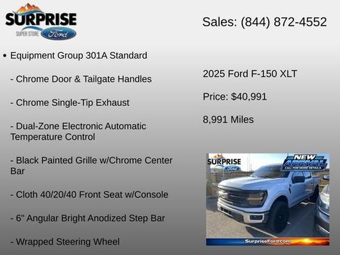 Used 2025 Ford F150 XLT w/ Equipment Group 301A Standard AWD/4WD image 6