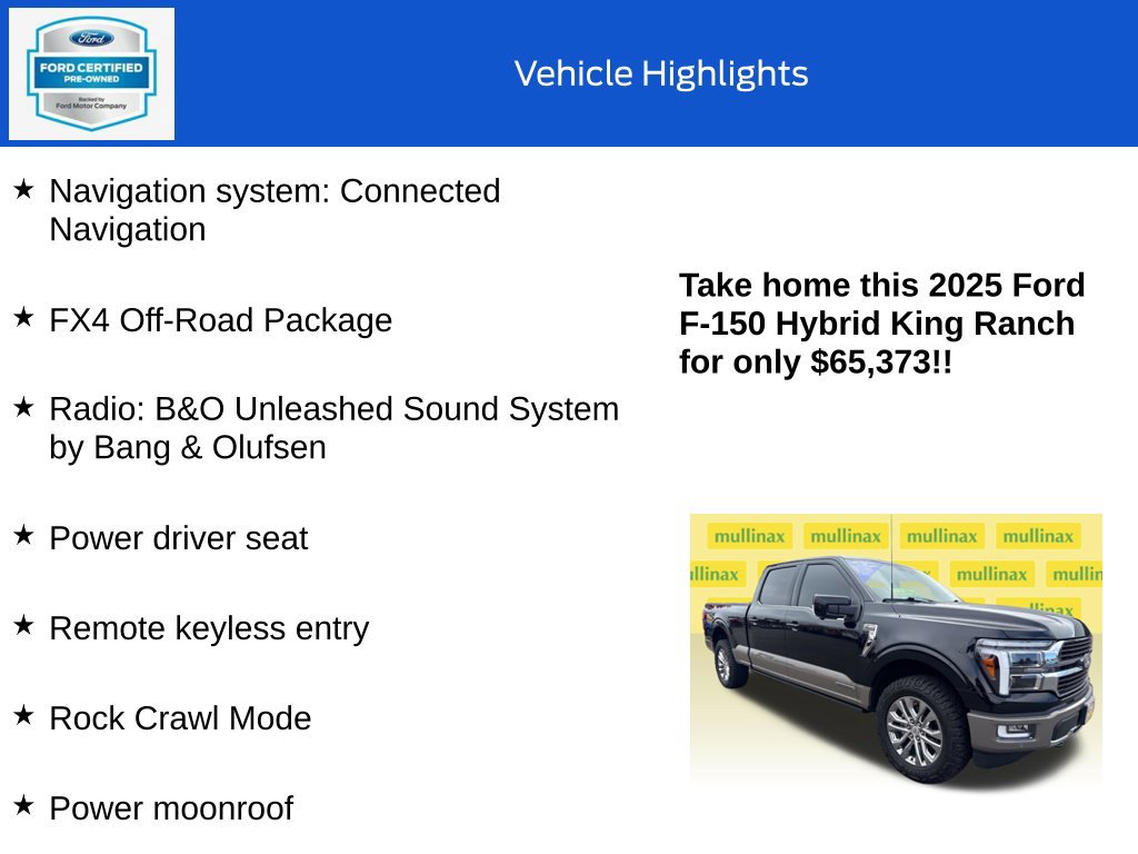 Certified 2025 Ford F150 King Ranch w/ FX4 Off-Road Package AWD/4WD image 18
