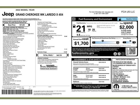 Used 2022 Jeep Grand Cherokee Laredo X image 43