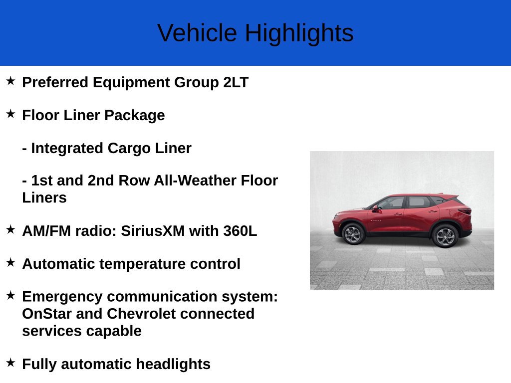 New 2026 Chevrolet Blazer LT w/ LPO, Floor Liner Package FWD image 2