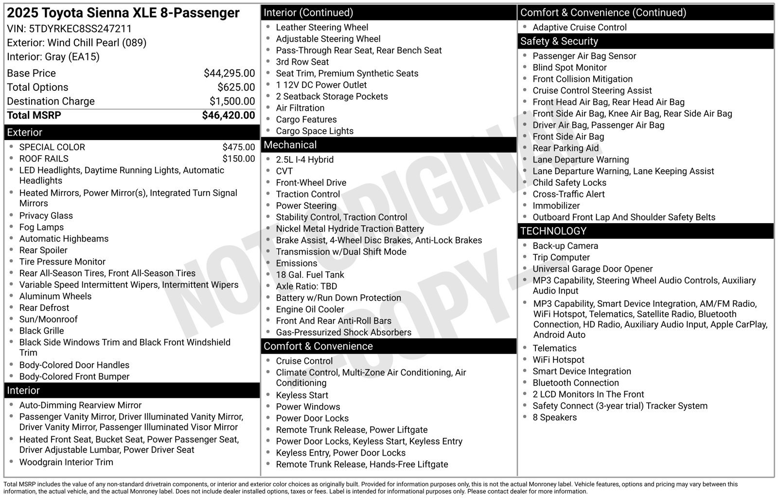 Used 2025 Toyota Sienna XLE FWD image 11