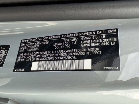 Certified 2026 Volvo XC90 B6 Plus w/ Protection Package Premier AWD/4WD image 25