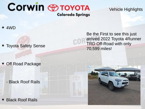 Used 2022 Toyota 4Runner TRD Off-Road AWD/4WD image 4