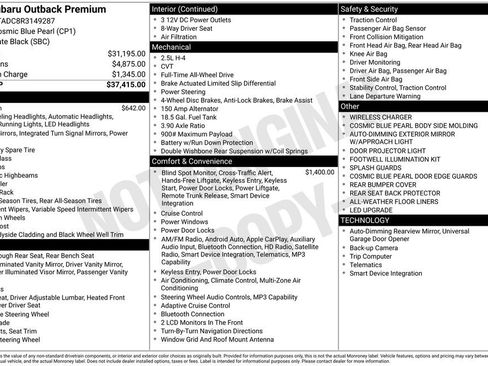 Used 2024 Subaru Outback Premium AWD/4WD image 6