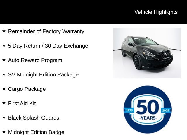 Used 2024 Nissan Murano SV w/ SV Midnight Edition Package AWD/4WD image 8