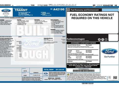 Used 2019 Ford Transit 250 130 Low Roof w/ Exterior Upgrade Package image 9