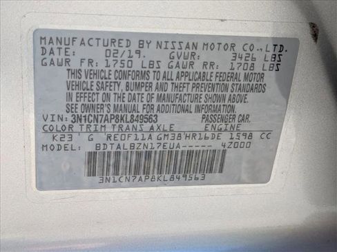 Used 2019 Nissan Versa SV FWD image 23